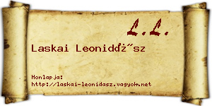 Laskai Leonidász névjegykártya